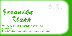 veronika klupp business card